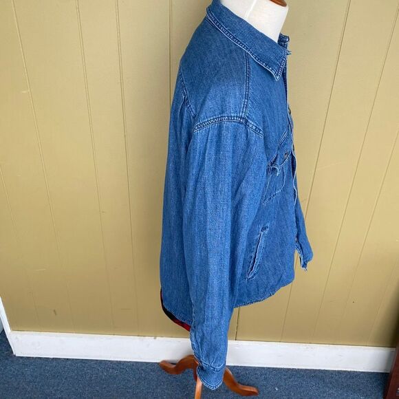 Basic Editions men XL cotton blend button up midweight denim jacket - Picture 5 of 11